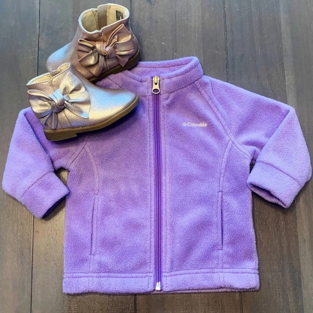 Baby Girl Purple Columbia Fleece Jacket